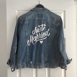 Just Married Jean Jacket for Wedding
